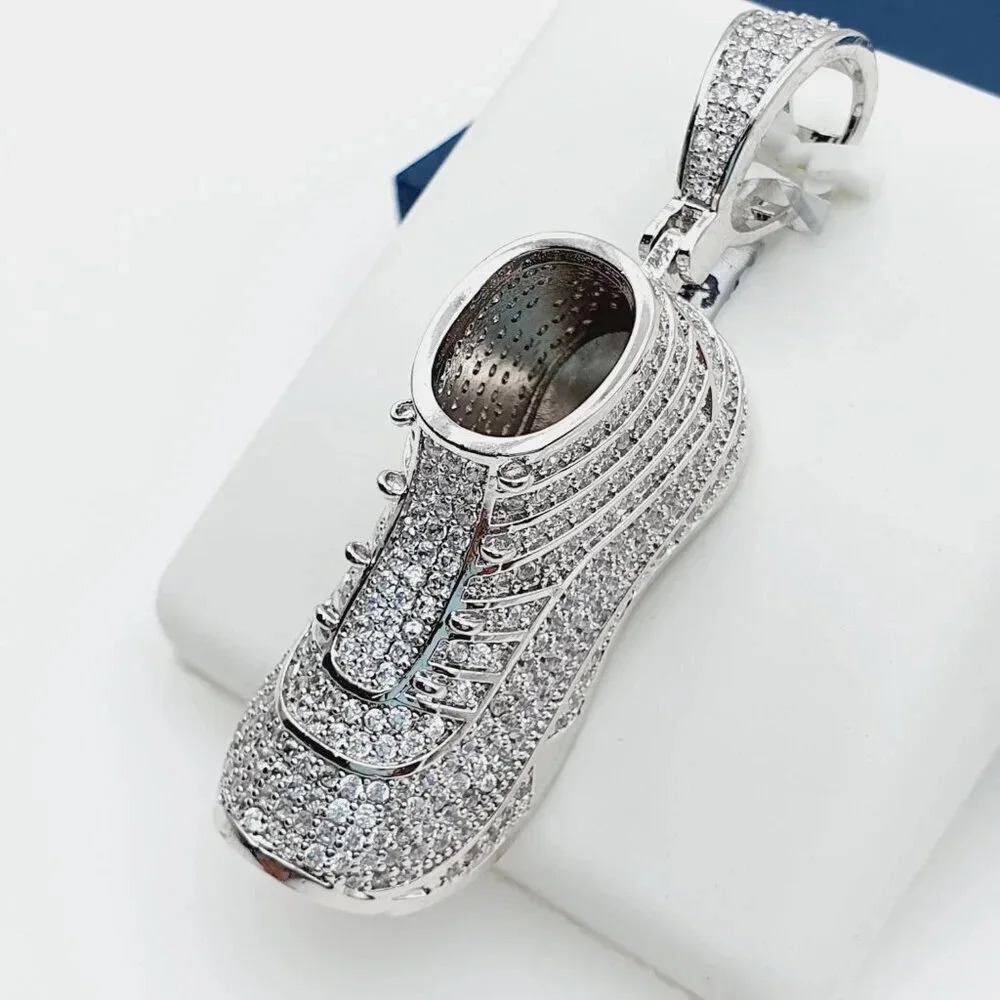 925 Sterling Silver Plated CZ Pendant, EVBRS642 - Picture 4 of 11